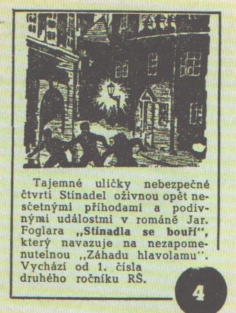 Reklama na knihu Jaroslava Foglara