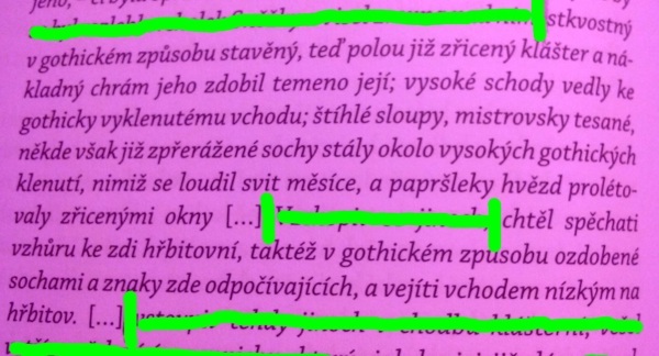 Mácha úryvek textu