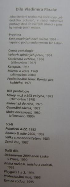 Vladimír Páral - dílo