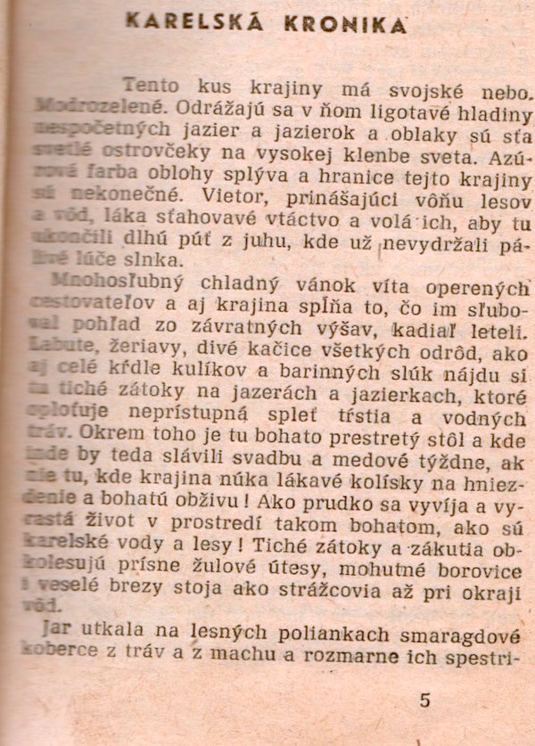 Luskač Rudolf, povídka Karelská kronika, úvod