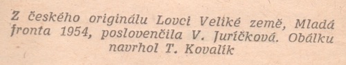 Slovenský překlad Luskače, tiráž
