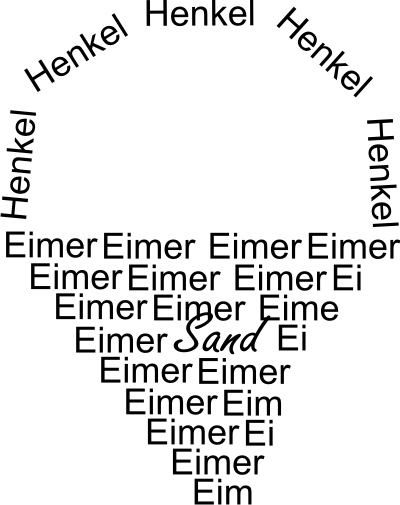 Eimer - konkrete Poesie